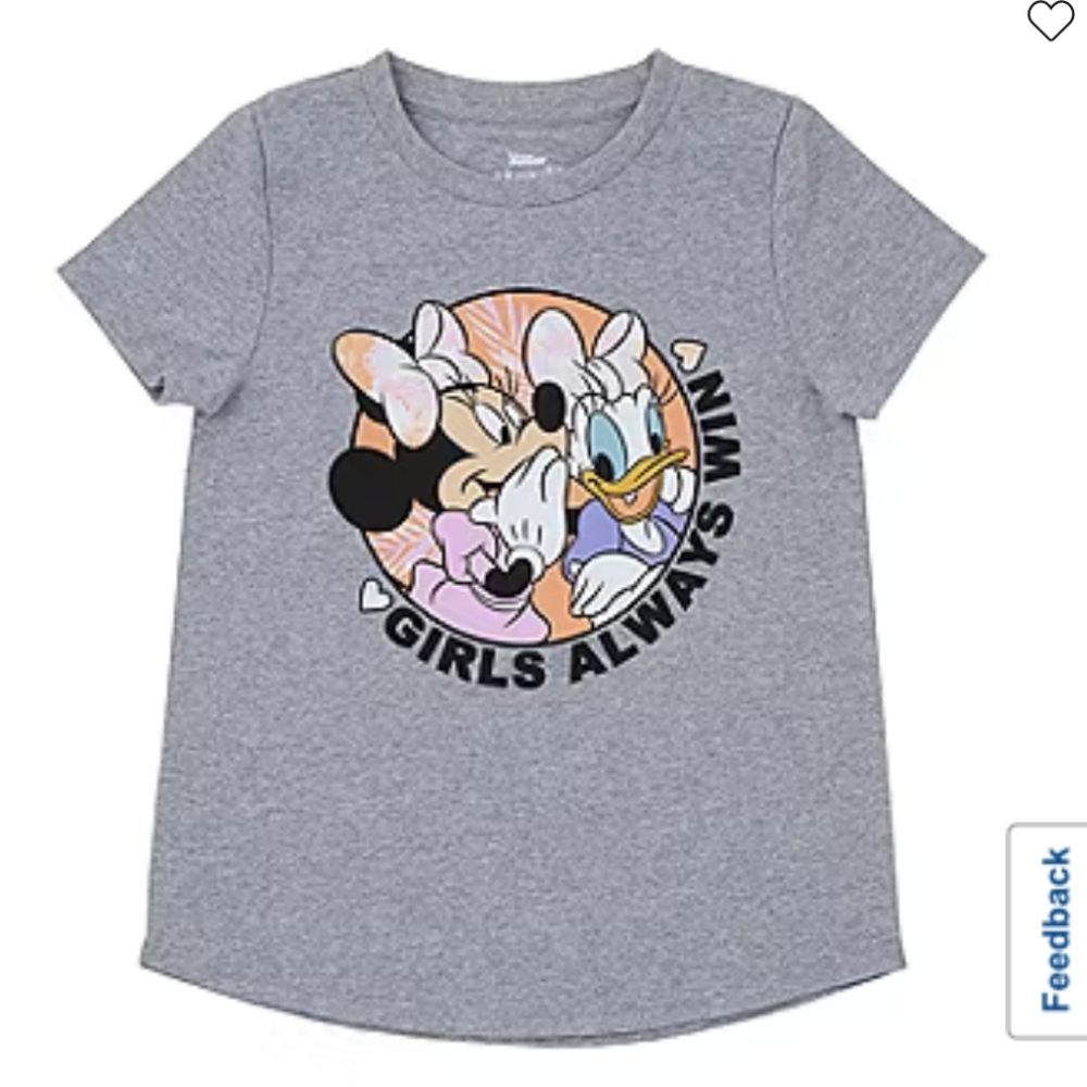 NWT Disney Girls Crew Neck Short Sleeve Minnie Mouse & Daisy Duck T-Shirt Sz: XS